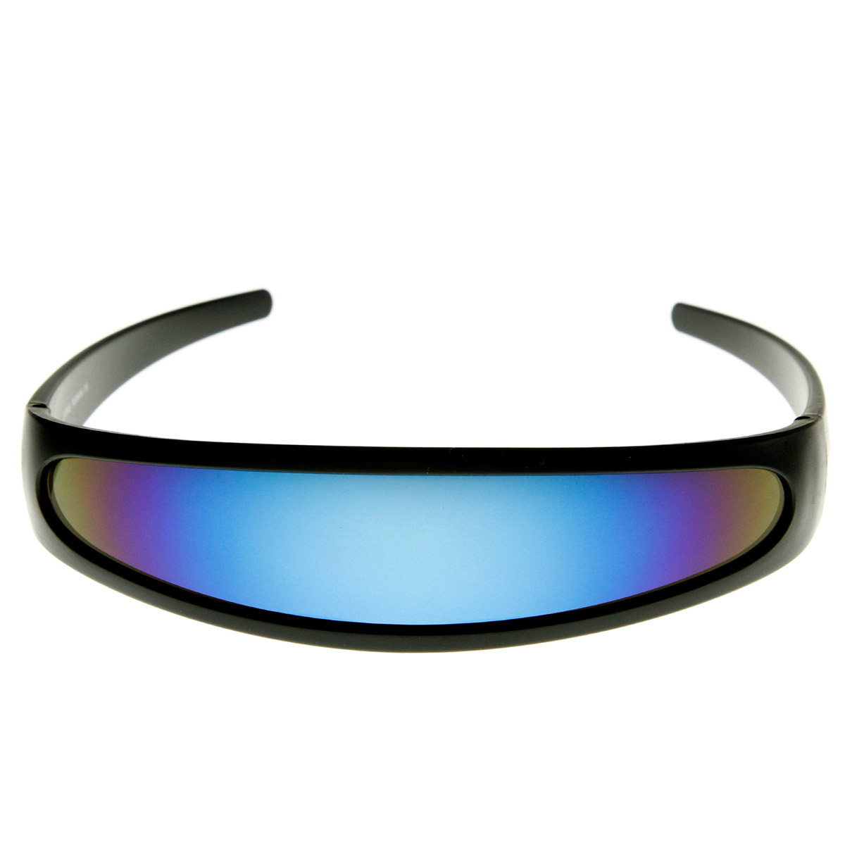 Futuristic Narrow Cyclops Color Mirrored Lens Visor Sunglasses | eBay